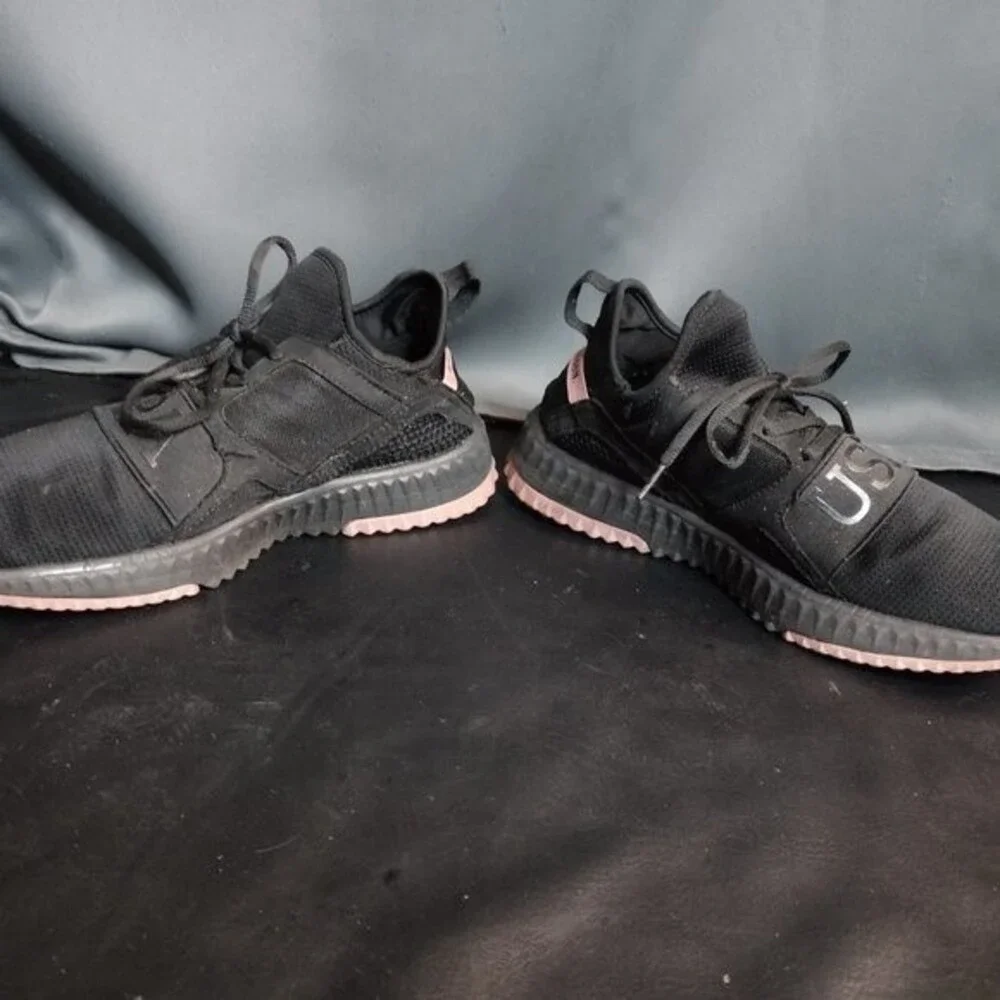 US Polo ASSN Black + Pink Sneakers / Tennis Shoes - Size 8.5